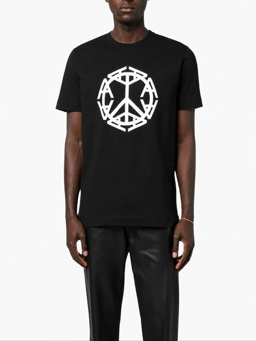 1017 ALYX 9SM | Black Graphic Print Crew Neck T-Shirt in Size Large
